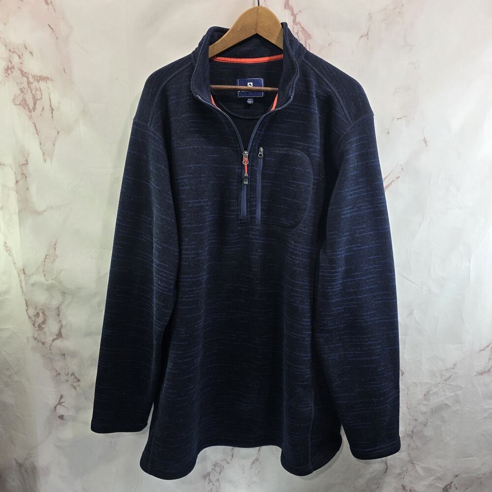North Crest Pullover Mens XXL T Tall Long Fleece Mid Layer Better Sweater Zip